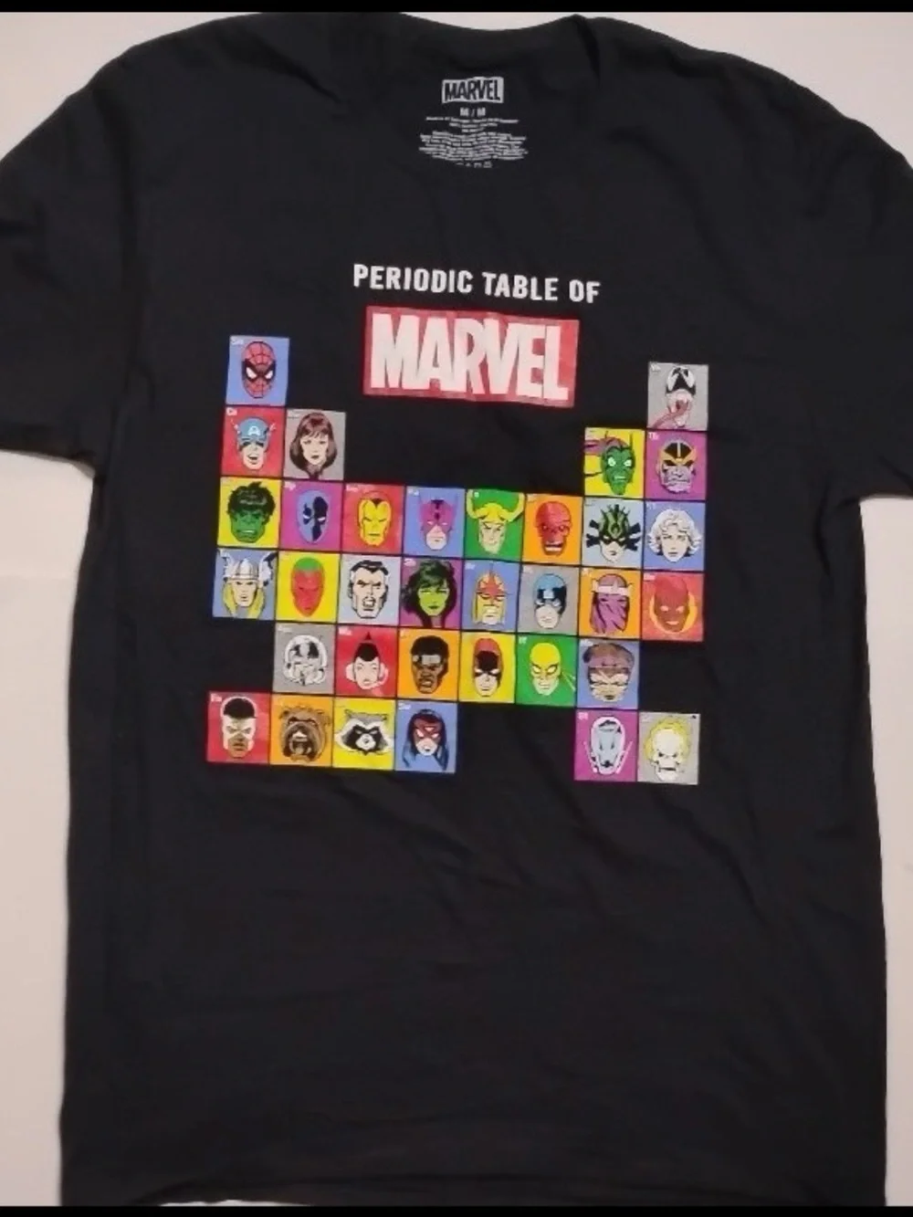 Men’s Marvel Periodic Table Shirt - Picture 1 of 3